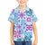 Hawaii Tapa Tribal Family Matching Tank Maxi Dress and Hawaiian Shirt With Hawaiian Quilt Pattern Blue LT9 Son's Shirt Blue - Polynesian Pride