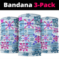 Hawaii Tapa Tribal Neck Gaiter With Hawaiian Quilt Pattern Blue - Polynesian Pride