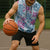 Hawaii Tapa Tribal Sleeveless Hoodie With Hawaiian Quilt Pattern Blue - Polynesian Pride