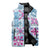 Hawaii Tapa Tribal Sleeveless Puffer Jacket With Hawaiian Quilt Pattern Blue - Polynesian Pride