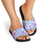 Hawaii Tapa Tribal Slide Sandals With Hawaiian Quilt Pattern Blue - Polynesian Pride