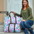 Hawaii Tapa Tribal Travel Bag With Hawaiian Quilt Pattern Blue - Polynesian Pride