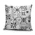 Hawaii Tapa Tribal Pillow Cover With Hawaiian Quilt Pattern Black - Polynesian Pride