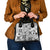 Hawaii Tapa Tribal Shoulder Handbag With Hawaiian Quilt Pattern Black LT9 - Polynesian Pride