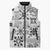 Hawaii Tapa Tribal Sleeveless Puffer Jacket With Hawaiian Quilt Pattern Black - Polynesian Pride
