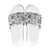 Hawaii Tapa Tribal Slide Sandals With Hawaiian Quilt Pattern Black - Polynesian Pride
