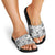 Hawaii Tapa Tribal Slide Sandals With Hawaiian Quilt Pattern Black - Polynesian Pride