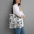 Hawaii Tapa Tribal Tote Bag With Hawaiian Quilt Pattern Black - Polynesian Pride