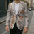 Hawaii Tapa Tribal Blazer With Hawaiian Quilt Pattern Gold - Polynesian Pride