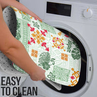 Hawaii Tapa Tribal Bathroom Set With Hawaiian Quilt Pattern Green - Polynesian Pride