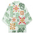 Hawaii Tapa Tribal Kimono With Hawaiian Quilt Pattern Green - Polynesian Pride