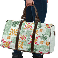 Hawaii Tapa Tribal Travel Bag With Hawaiian Quilt Pattern Green - Polynesian Pride