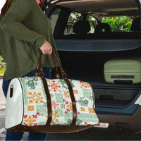 Hawaii Tapa Tribal Travel Bag With Hawaiian Quilt Pattern Green - Polynesian Pride