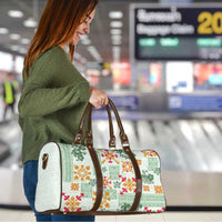 Hawaii Tapa Tribal Travel Bag With Hawaiian Quilt Pattern Green - Polynesian Pride