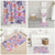 Hawaii Tapa Tribal Bathroom Set With Hawaiian Quilt Pattern Violet - Polynesian Pride