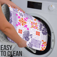 Hawaii Tapa Tribal Bathroom Set With Hawaiian Quilt Pattern Violet - Polynesian Pride