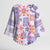 Hawaii Tapa Tribal Kimono Sleeve Blouse With Hawaiian Quilt Pattern Violet - Polynesian Pride