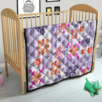 Hawaii Tapa Tribal Quilt With Hawaiian Quilt Pattern Violet LT9 - Polynesian Pride