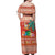 Hawaii Mele Kalikimaka Off Shoulder Maxi Dress Surfing Santa Funny Christmas
