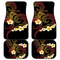 Personalised Papua New Guinea Sepik Car Mats Plumeria Floral Tribal Pattern LT9 - Polynesian Pride
