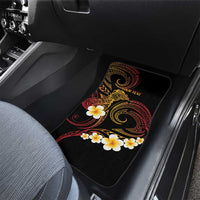 Personalised Papua New Guinea Sepik Car Mats Plumeria Floral Tribal Pattern LT9 - Polynesian Pride