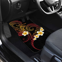 Personalised Papua New Guinea Sepik Car Mats Plumeria Floral Tribal Pattern LT9 - Polynesian Pride