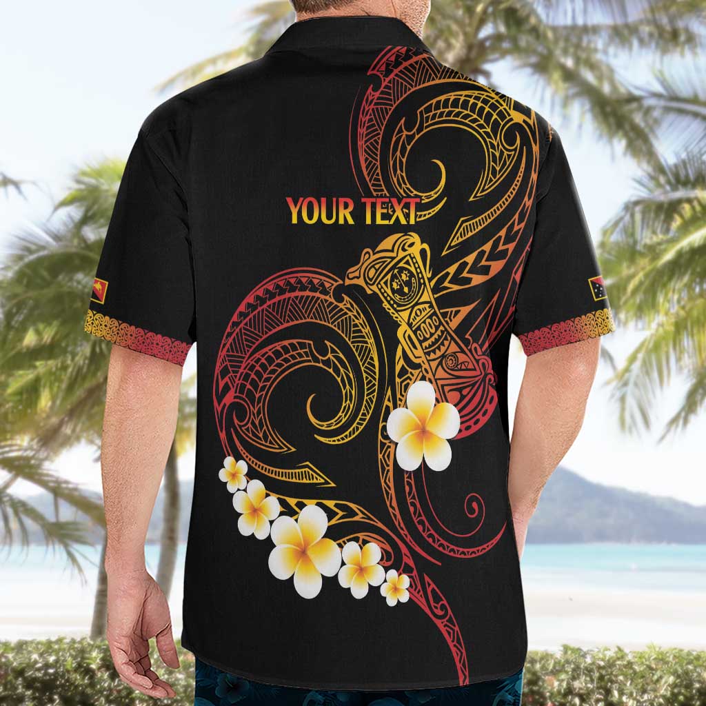 Personalised Papua New Guinea Sepik Hawaiian Shirt Plumeria Floral Tribal Pattern - Polynesian Pride