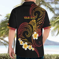Personalised Papua New Guinea Sepik Hawaiian Shirt Plumeria Floral Tribal Pattern - Polynesian Pride
