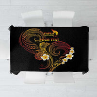 Personalised Papua New Guinea Sepik Tablecloth Plumeria Floral Tribal Pattern - Polynesian Pride