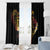 Personalised Papua New Guinea Sepik Window Curtain Plumeria Floral Tribal Pattern - Polynesian Pride