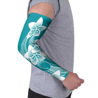 Polynesian Plumeria Flowers Tribal Arm Sleeves Pacific Tattoo Teal Style - Polynesian Pride