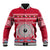 Personalised Fiji Marau Na Kerisimasi Baseball Jacket Merry Christmas Tapa Pattern Red Style LT9 Unisex Red - Polynesian Pride