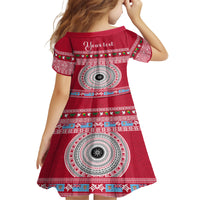 Personalised Fiji Marau Na Kerisimasi Family Matching Off Shoulder Long Sleeve Dress and Hawaiian Shirt Merry Christmas Tapa Pattern Red Style LT9 - Polynesian Pride