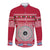Personalised Fiji Marau Na Kerisimasi Long Sleeve Button Shirt Merry Christmas Tapa Pattern Red Style LT9 Unisex Red - Polynesian Pride
