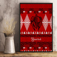 Personalised Tonga Kilisimasi Fiefia Canvas Wall Art Merry Christmas with Turtle Ngatu Pattern LT9 - Polynesian Pride
