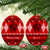 Personalised Tonga Kilisimasi Fiefia Ceramic Ornament Merry Christmas with Turtle Ngatu Pattern LT9 Oval Red - Polynesian Pride