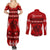 Personalised Tonga Kilisimasi Fiefia Couples Matching Summer Maxi Dress and Long Sleeve Button Shirt Merry Christmas with Turtle Ngatu Pattern LT9 - Polynesian Pride