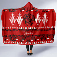 Personalised Tonga Kilisimasi Fiefia Hooded Blanket Merry Christmas with Turtle Ngatu Pattern LT9 - Polynesian Pride