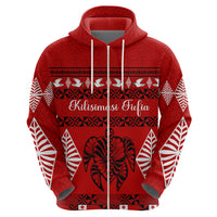 Personalised Tonga Kilisimasi Fiefia Hoodie Merry Christmas with Turtle Ngatu Pattern LT9 - Polynesian Pride