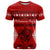 Personalised Tonga Kilisimasi Fiefia T Shirt Merry Christmas with Turtle Ngatu Pattern LT9 Red - Polynesian Pride
