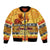PNG Hamamas Krismas Bomber Jacket Papua New Guinea Bird Of Paradise Merry Christmas Gold Style LT9 Unisex Gold - Polynesian Pride