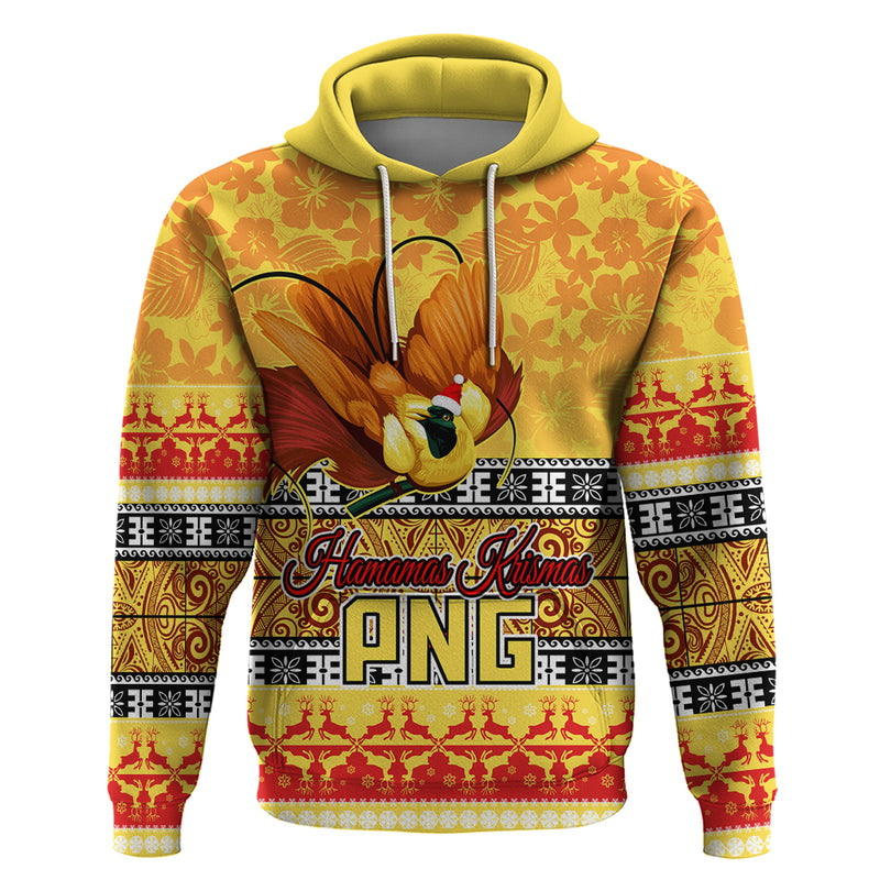 Custom Christmas Papua New Guinea Matching Dress and Hawaiian Shirt Bird Of Paradise Bikpela Hamamas Blong Dispela Krismas LT14
