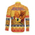 PNG Hamamas Krismas Long Sleeve Button Shirt Papua New Guinea Bird Of Paradise Merry Christmas Gold Style LT9 - Polynesian Pride