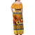 PNG Hamamas Krismas Off Shoulder Maxi Dress Papua New Guinea Bird Of Paradise Merry Christmas Gold Style LT9 - Polynesian Pride