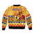 PNG Hamamas Krismas Sleeve Zip Bomber Jacket Papua New Guinea Bird Of Paradise Merry Christmas Gold Style LT9 - Polynesian Pride