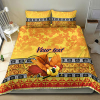 Personalised PNG Hamamas Krismas Bedding Set Papua New Guinea Bird Of Paradise Merry Christmas Gold Style LT9 - Polynesian Pride