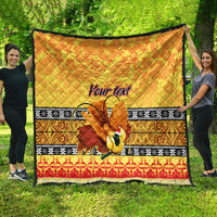 Personalised PNG Hamamas Krismas Quilt Papua New Guinea Bird Of Paradise Merry Christmas Gold Style LT9 - Polynesian Pride