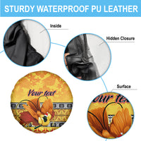 Personalised PNG Hamamas Krismas Spare Tire Cover Papua New Guinea Bird Of Paradise Merry Christmas Gold Style LT9 - Polynesian Pride