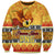 Personalised PNG Hamamas Krismas Sweatshirt Papua New Guinea Bird Of Paradise Merry Christmas Gold Style LT9 Unisex Gold - Polynesian Pride