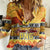 Personalised PNG Hamamas Krismas Women Casual Shirt Papua New Guinea Bird Of Paradise Merry Christmas Gold Style LT9 Female Gold - Polynesian Pride